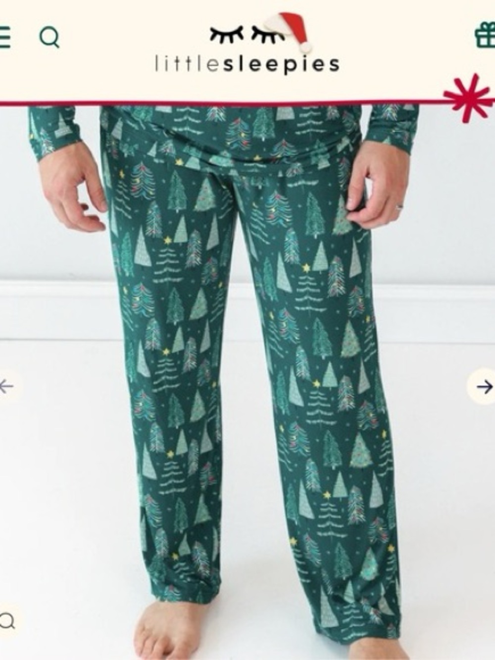 LITTLE SLEEPIES Twinkling Trees Bamboo Pants